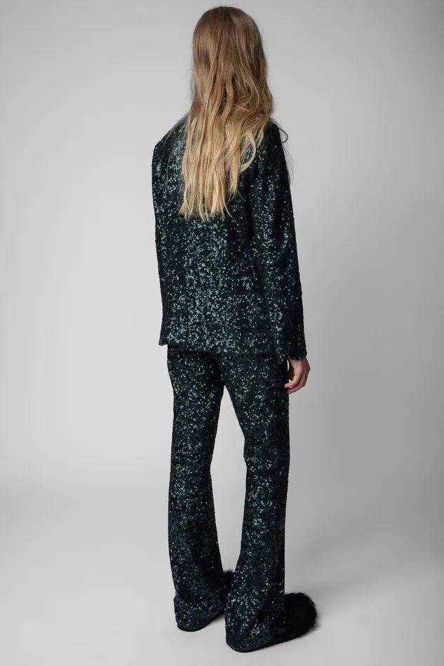 Zadig and Voltaire Jackets VERY SEQUINS JKT PEACOCK 8211 Women Zadig and Voltaire Jackets VERY SEQUINS JKT PEACOCK 8211 Women